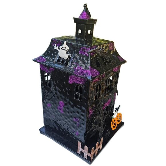 Halloween Black Metal Haunted House with Flameless Candle See Video - Picture 5 of 8